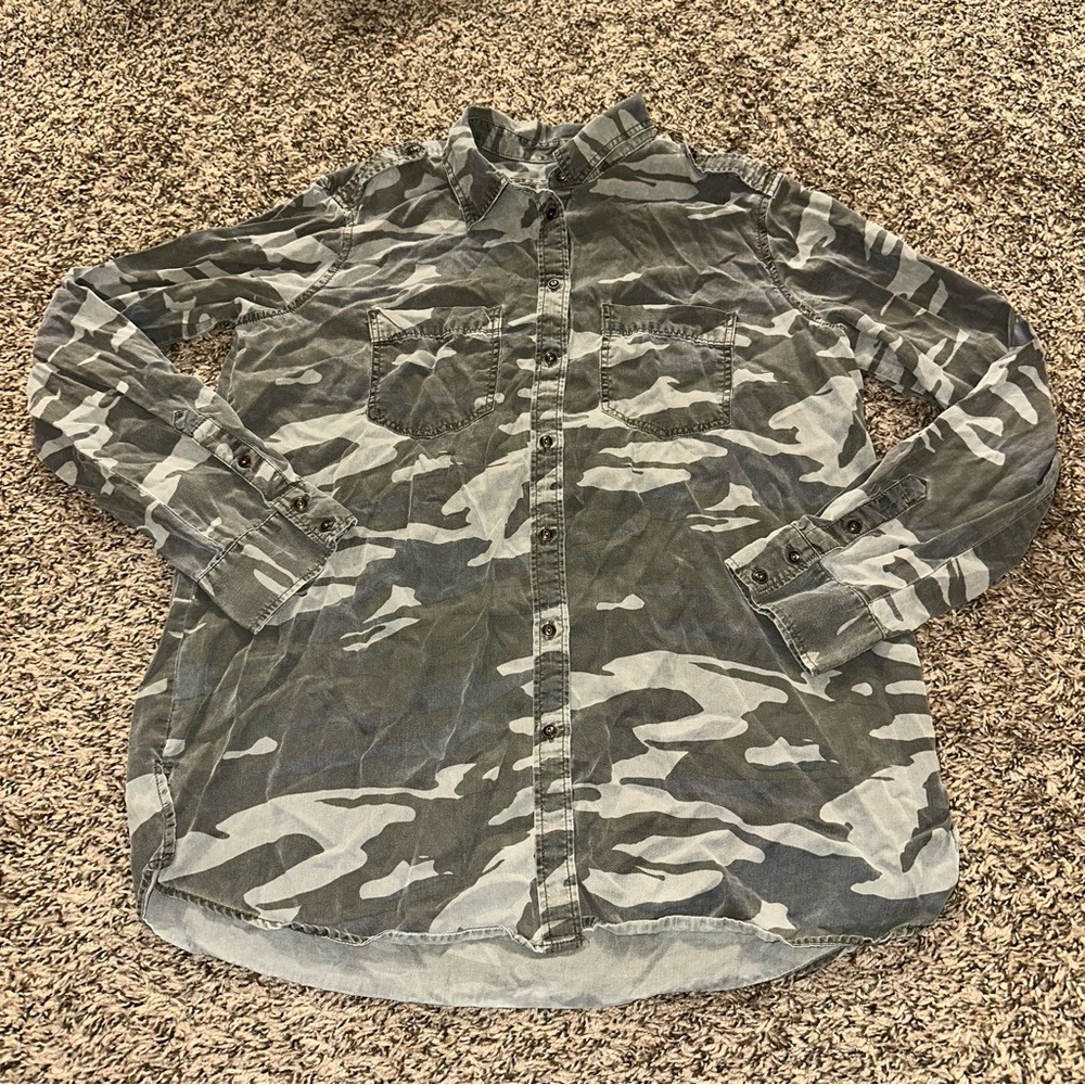Express Boyfriend Camouflage Shirt